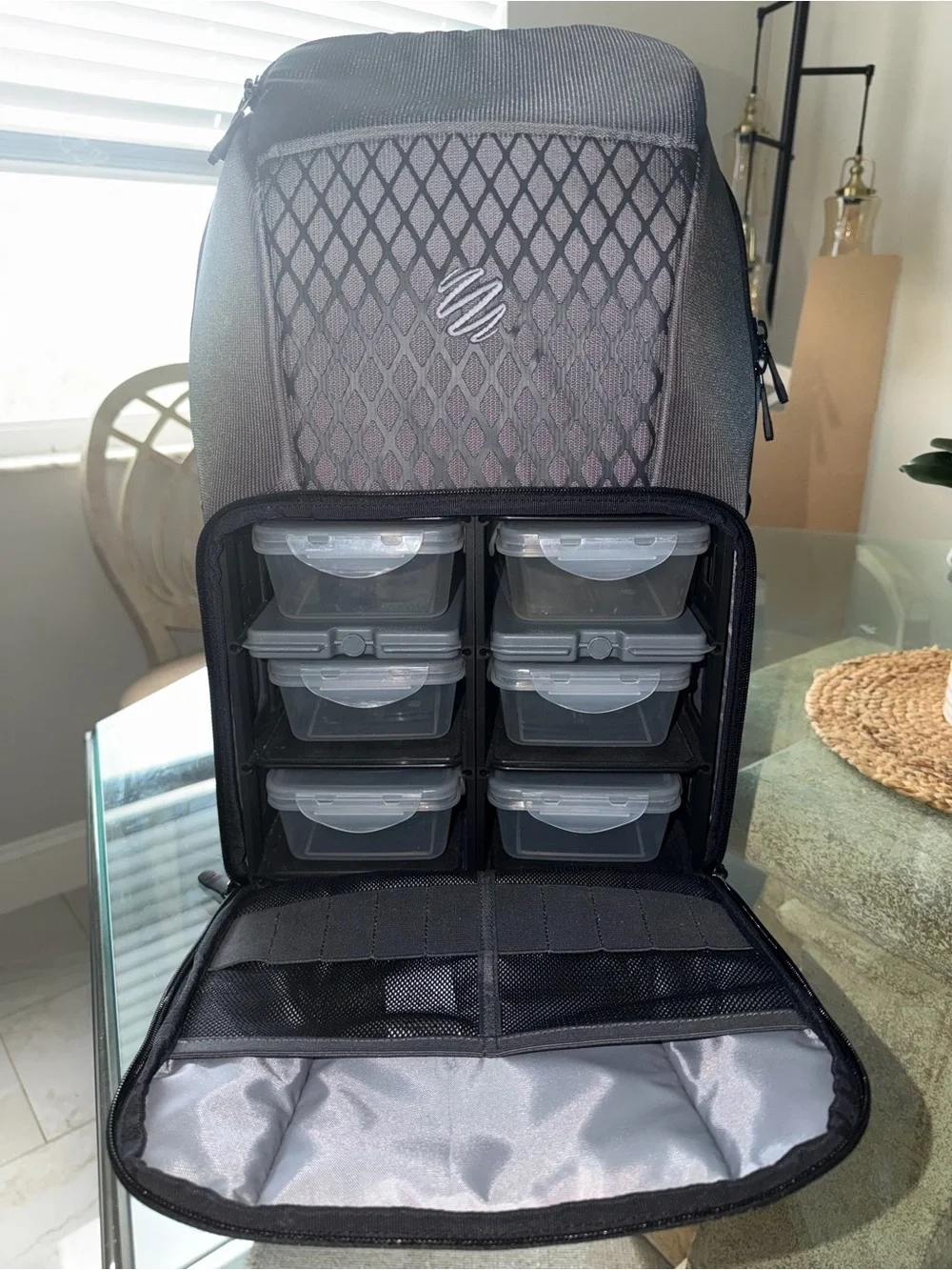 Cooling Compartment Meal Prep Bag - 6 Meal - Grey